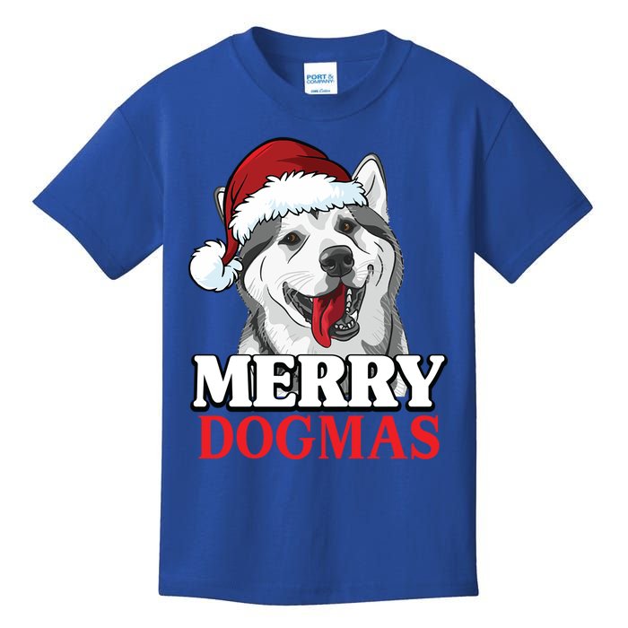 Merry Dogmas Husky Dog Christmas Gift Kids T-Shirt