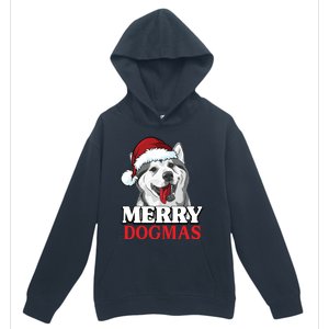 Merry Dogmas Husky Dog Christmas Gift Urban Pullover Hoodie