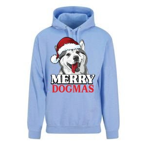 Merry Dogmas Husky Dog Christmas Gift Unisex Surf Hoodie