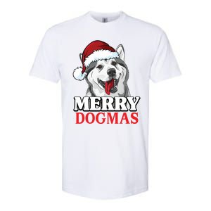 Merry Dogmas Husky Dog Christmas Gift Softstyle CVC T-Shirt