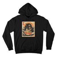 Moo Deng Hippo Eat Ramen For Japanese Style Hoodie