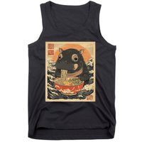 Moo Deng Hippo Eat Ramen For Japanese Style Tank Top