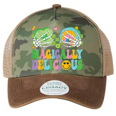 Magically Delicious Hippie St Patrick's Day Skeleton Charms Legacy Tie Dye Trucker Hat