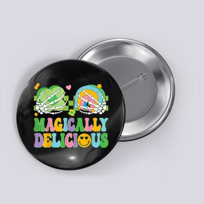Magically Delicious Hippie St Patrick's Day Skeleton Charms Button