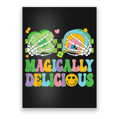 Magically Delicious Hippie St Patrick's Day Skeleton Charms Poster