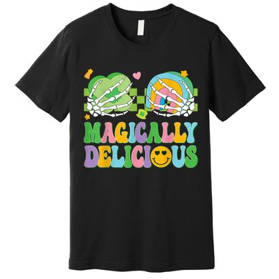 Magically Delicious Hippie St Patrick's Day Skeleton Charms Premium T-Shirt