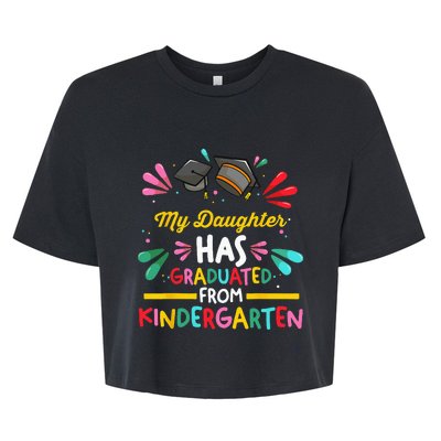 My Daughter Has Graduated Kindergarten Kindergarten Graduate Bella+Canvas Jersey Crop Tee