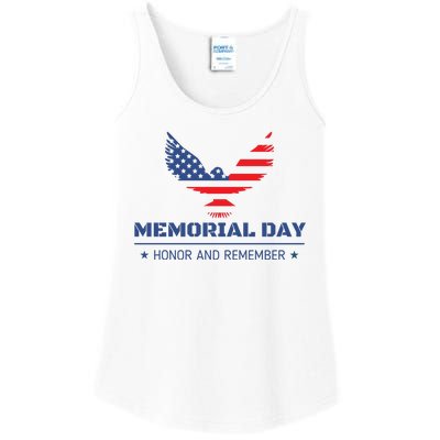 Memorial Day Honor And Remember Ladies Essential Tank