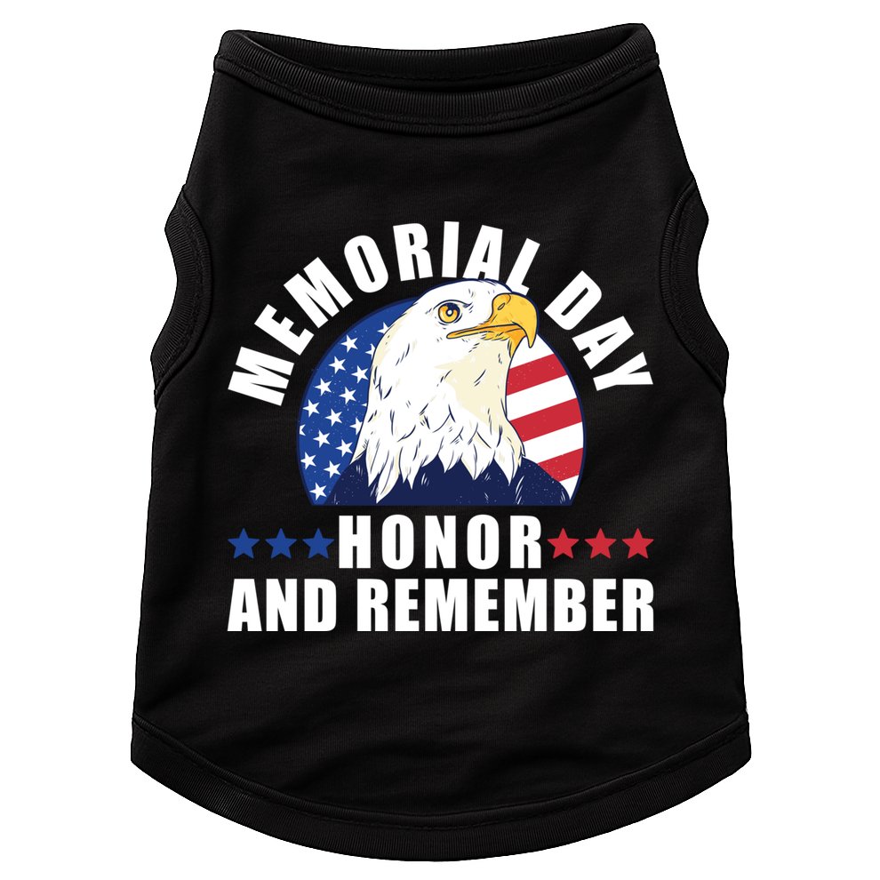 Memorial Day Honor And Remember Bald Eagle Patriotic Gift Doggie Tank
