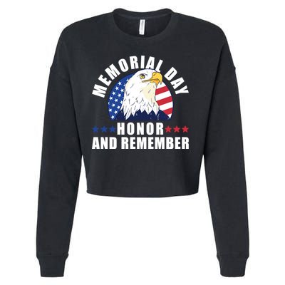 Memorial Day Honor And Remember Bald Eagle Patriotic Gift Cropped Pullover Crew