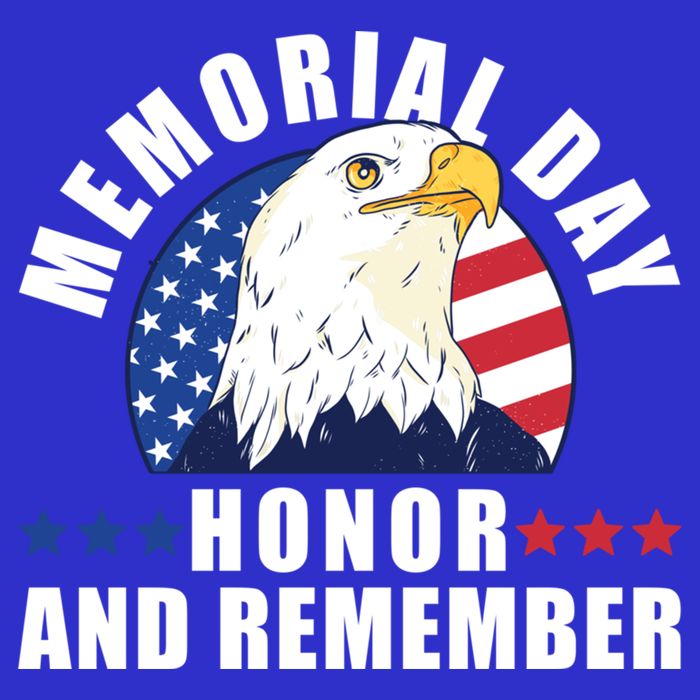 Memorial Day Honor And Remember Bald Eagle Patriotic Gift 16 in Basic Backpack