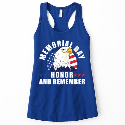Memorial Day Honor And Remember Bald Eagle Patriotic Gift Womens Tank Top