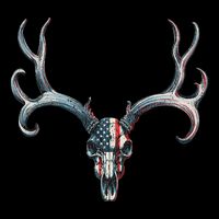 Mule Deer Hunting American Flag On Buck Skull 16 in Basic Backpack
