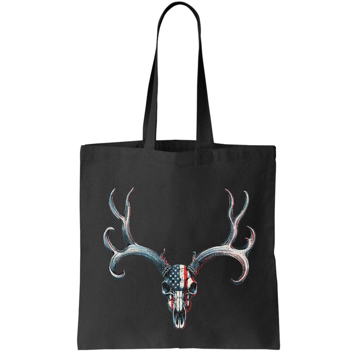 Mule Deer Hunting American Flag On Buck Skull Bag