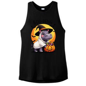 Moo Deng Halloween Boo Deng Costume Moodeng Hippo Ladies PosiCharge Tri-Blend Wicking Tank