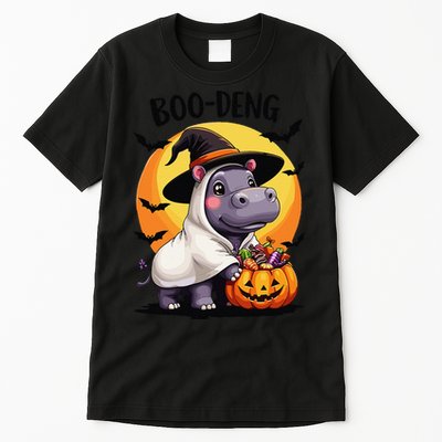 Moo Deng Halloween Boo Deng Costume Moodeng Hippo Tall T-Shirt