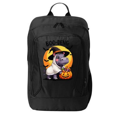 Moo Deng Halloween Boo Deng Costume Moodeng Hippo City Backpack