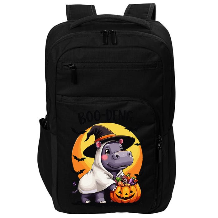 Moo Deng Halloween Boo Deng Costume Moodeng Hippo Impact Tech Backpack
