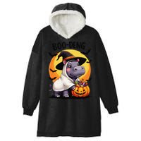 Moo Deng Halloween Boo Deng Costume Moodeng Hippo Hooded Wearable Blanket