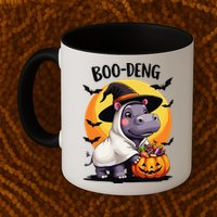 Moo Deng Halloween Boo Deng Costume Moodeng Hippo Mug