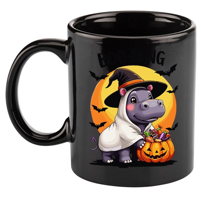 Moo Deng Halloween Boo Deng Costume Moodeng Hippo 11oz C Handle Ceramic Mug