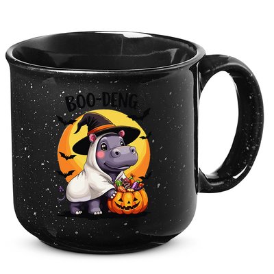 Moo Deng Halloween Boo Deng Costume Moodeng Hippo 15oz Campfire Ceramic Mug