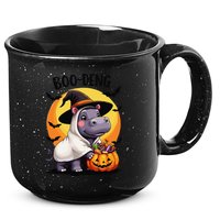 Moo Deng Halloween Boo Deng Costume Moodeng Hippo 15oz Campfire Ceramic Mug