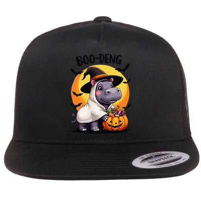 Moo Deng Halloween Boo Deng Costume Moodeng Hippo Flatbill Hat