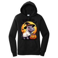 Moo Deng Halloween Boo Deng Costume Moodeng Hippo Women's Pullover Hoodie