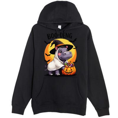 Moo Deng Halloween Boo Deng Costume Moodeng Hippo Premium Pullover Hoodie