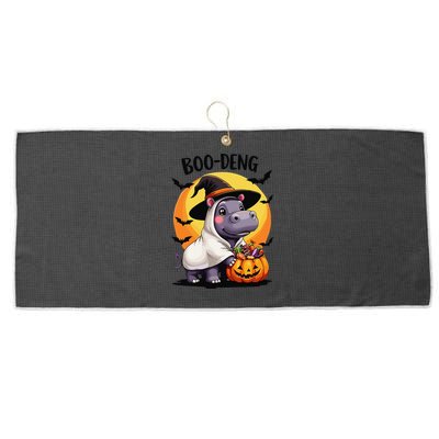 Moo Deng Halloween Boo Deng Costume Moodeng Hippo Large Microfiber Waffle Golf Towel