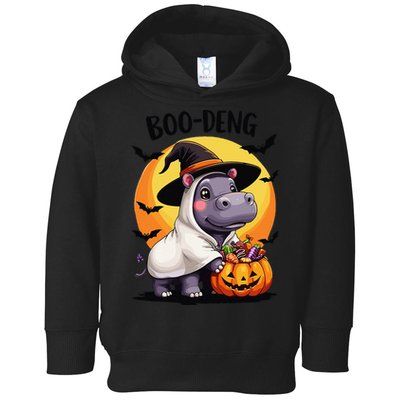 Moo Deng Halloween Boo Deng Costume Moodeng Hippo Toddler Hoodie