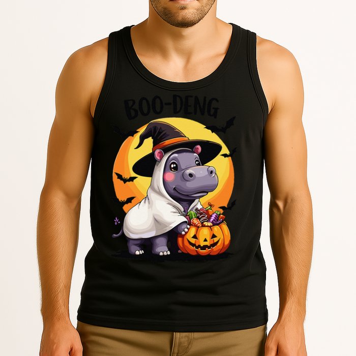 Moo Deng Halloween Boo Deng Costume Moodeng Hippo Tank Top