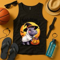 Moo Deng Halloween Boo Deng Costume Moodeng Hippo Tank Top
