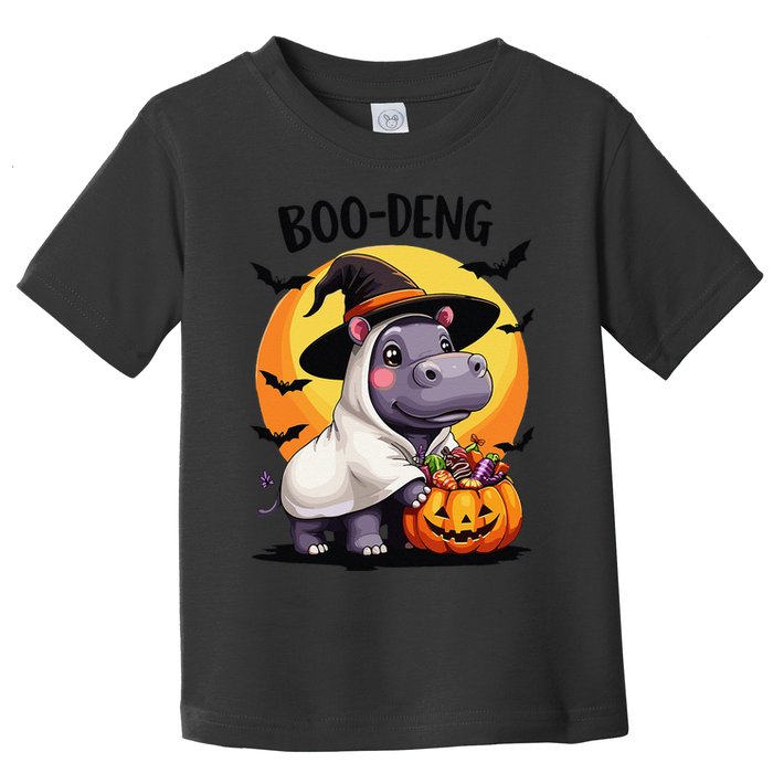 Moo Deng Halloween Boo Deng Costume Moodeng Hippo Toddler T-Shirt