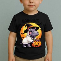 Moo Deng Halloween Boo Deng Costume Moodeng Hippo Toddler T-Shirt