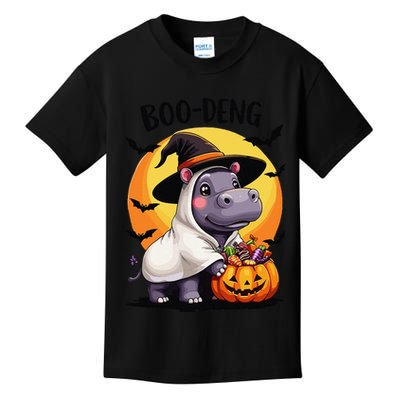 Moo Deng Halloween Boo Deng Costume Moodeng Hippo Kids T-Shirt