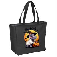 Moo Deng Halloween Boo Deng Costume Moodeng Hippo Zip Tote Bag