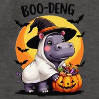 Moo Deng Halloween Boo Deng Costume Moodeng Hippo Vector Backpack