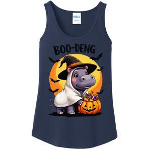 Moo Deng Halloween Boo Deng Costume Moodeng Hippo Ladies Essential Tank