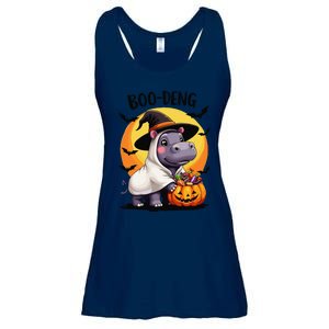 Moo Deng Halloween Boo Deng Costume Moodeng Hippo Ladies Essential Flowy Tank