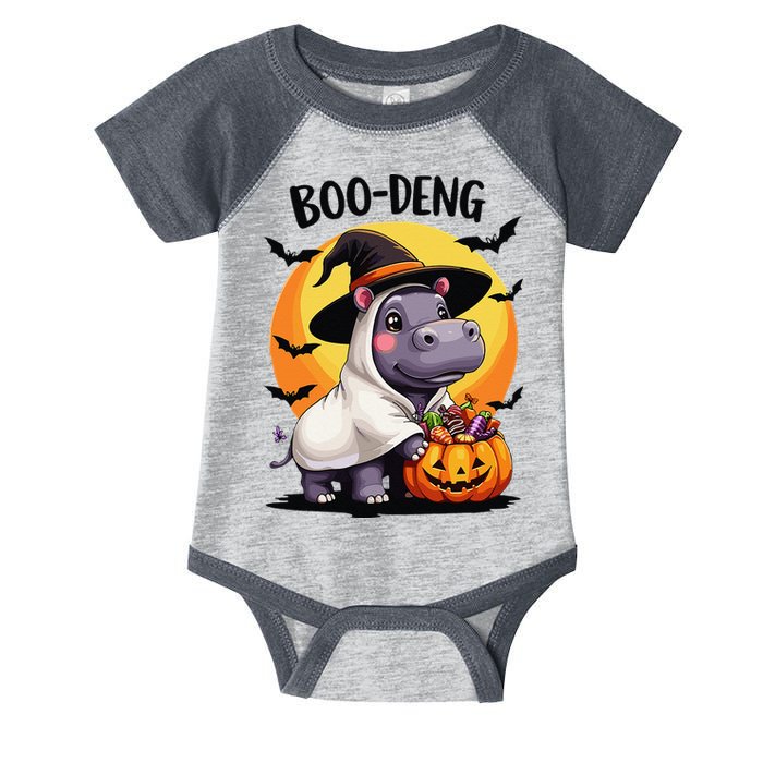 Moo Deng Halloween Boo Deng Costume Moodeng Hippo Infant Baby Jersey Bodysuit