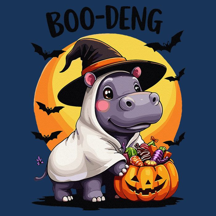 Moo Deng Halloween Boo Deng Costume Moodeng Hippo Infant Baby Jersey Bodysuit