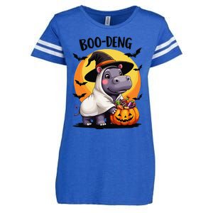 Moo Deng Halloween Boo Deng Costume Moodeng Hippo Enza Ladies Jersey Football T-Shirt