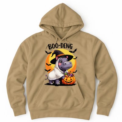 Moo Deng Halloween Boo Deng Costume Moodeng Hippo Hoodie