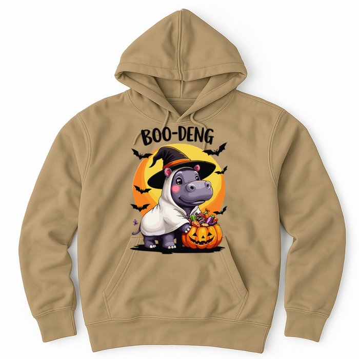 Moo Deng Halloween Boo Deng Costume Moodeng Hippo Hoodie