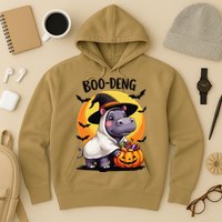 Moo Deng Halloween Boo Deng Costume Moodeng Hippo Hoodie