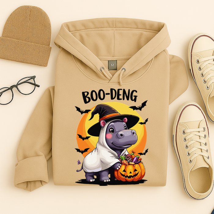 Moo Deng Halloween Boo Deng Costume Moodeng Hippo Hoodie