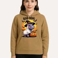 Moo Deng Halloween Boo Deng Costume Moodeng Hippo Hoodie
