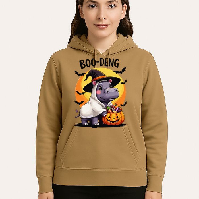 Moo Deng Halloween Boo Deng Costume Moodeng Hippo Hoodie